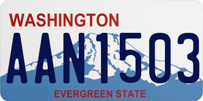 WA license plate AAN1503