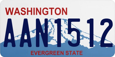 WA license plate AAN1512