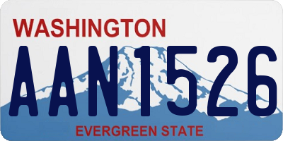 WA license plate AAN1526