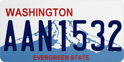 WA license plate AAN1532