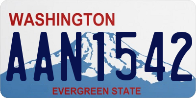 WA license plate AAN1542