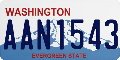 WA license plate AAN1543