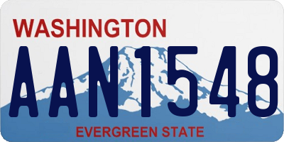 WA license plate AAN1548