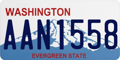 WA license plate AAN1558