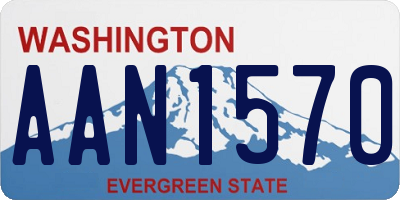 WA license plate AAN1570