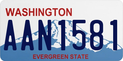 WA license plate AAN1581