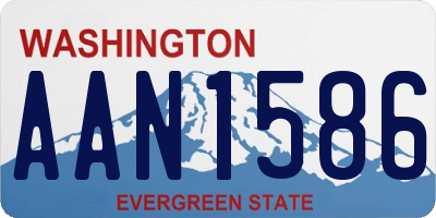 WA license plate AAN1586