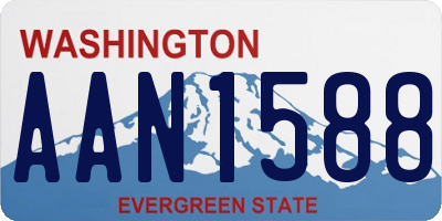 WA license plate AAN1588