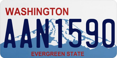 WA license plate AAN1590