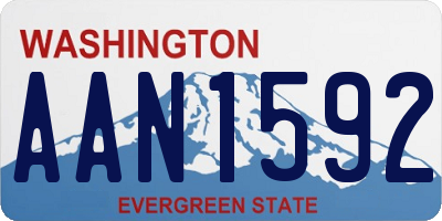 WA license plate AAN1592