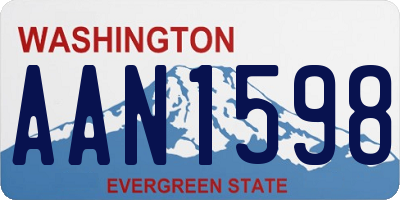 WA license plate AAN1598