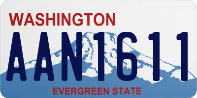 WA license plate AAN1611