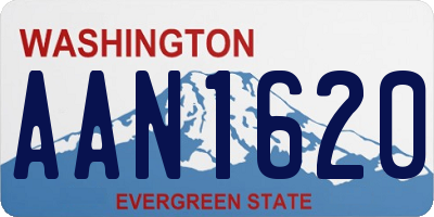 WA license plate AAN1620