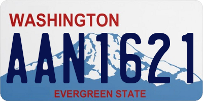 WA license plate AAN1621