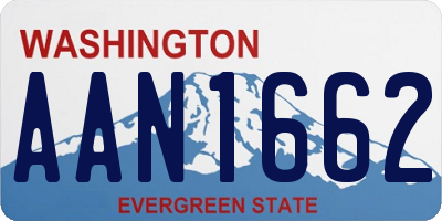 WA license plate AAN1662