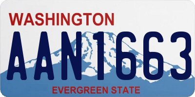 WA license plate AAN1663