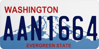 WA license plate AAN1664