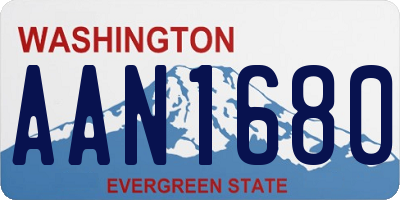 WA license plate AAN1680