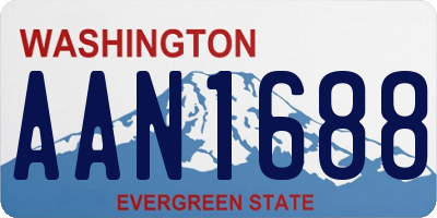 WA license plate AAN1688