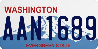 WA license plate AAN1689