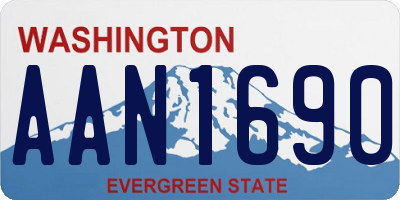 WA license plate AAN1690