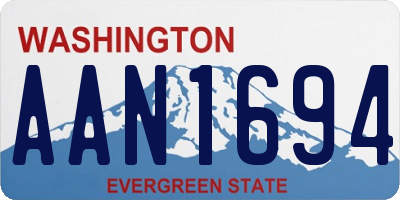 WA license plate AAN1694