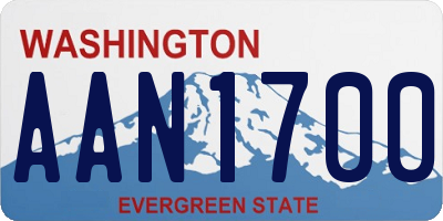 WA license plate AAN1700