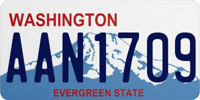 WA license plate AAN1709