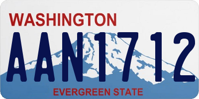 WA license plate AAN1712