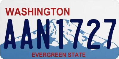 WA license plate AAN1727