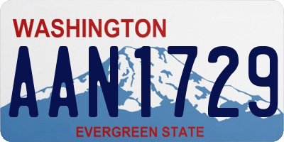 WA license plate AAN1729