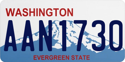 WA license plate AAN1730