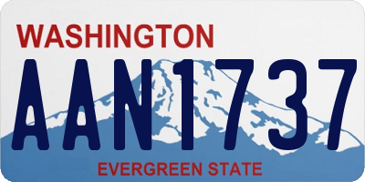 WA license plate AAN1737