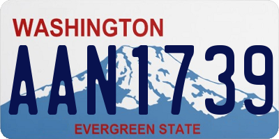 WA license plate AAN1739