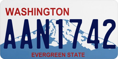 WA license plate AAN1742