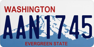 WA license plate AAN1745