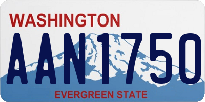 WA license plate AAN1750