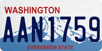 WA license plate AAN1759