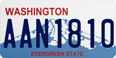 WA license plate AAN1810