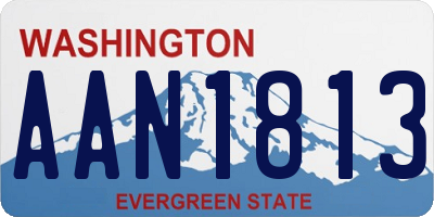 WA license plate AAN1813