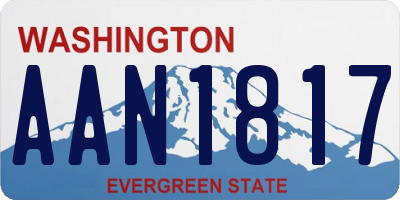 WA license plate AAN1817