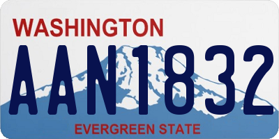 WA license plate AAN1832