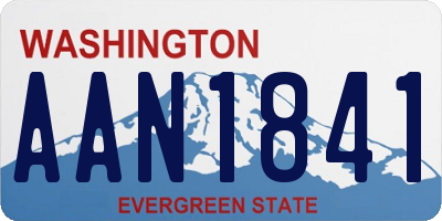 WA license plate AAN1841