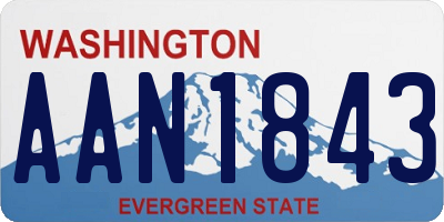 WA license plate AAN1843