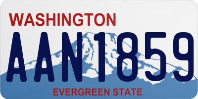 WA license plate AAN1859