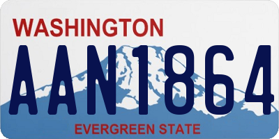 WA license plate AAN1864