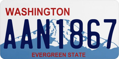 WA license plate AAN1867