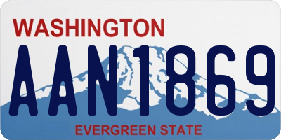 WA license plate AAN1869