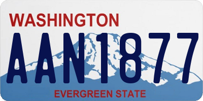 WA license plate AAN1877