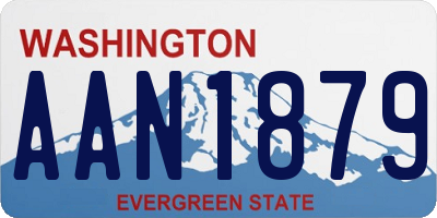 WA license plate AAN1879